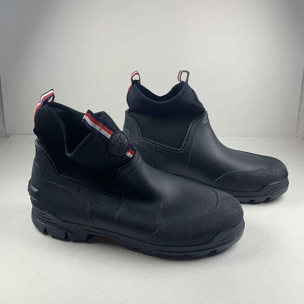 Tommy Hilfiger Candid Rain Boots Womens Size 11 Navy Casual Pull-On Ankle Boots